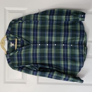 New LLBean plaid flannel shirt